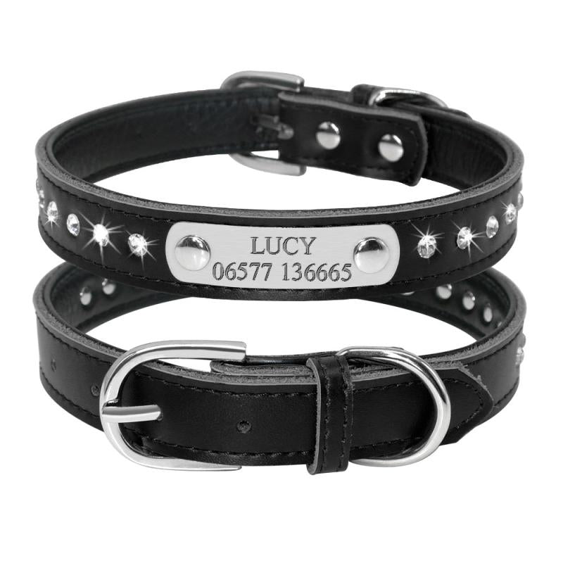 Personalized Leather Cat Collar with Engraving - Small Dogs & Kittens