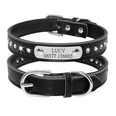 Personalized Leather Cat Collar with Engraving - Small Dogs & Kittens