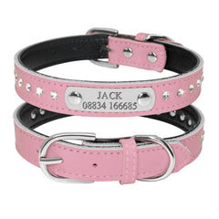 Personalized Leather Cat Collar with Engraving - Small Dogs & Kittens