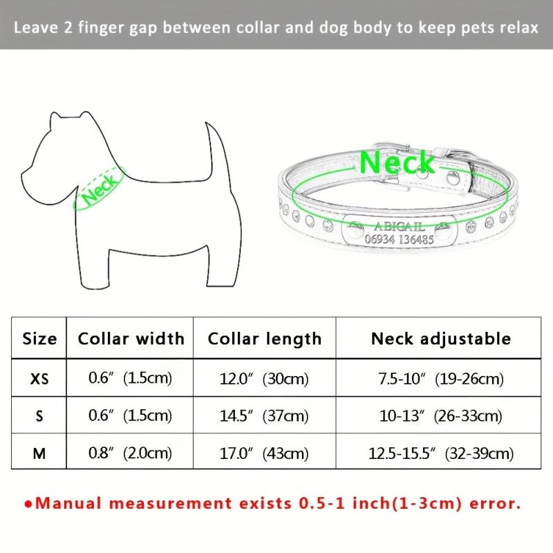 Personalized Leather Cat Collar with Engraving - Small Dogs & Kittens