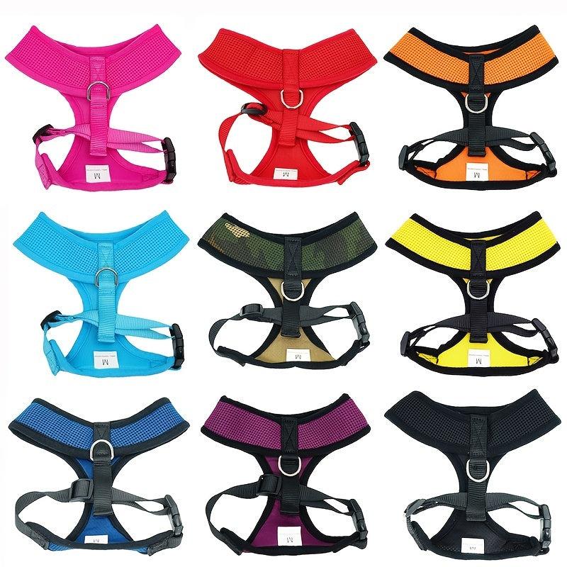 Nylon Mesh Dog Harness for Puppies & Small Dogs, Adjustable Chest Strap