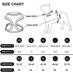 Nylon Mesh Dog Harness for Puppies & Small Dogs, Adjustable Chest Strap