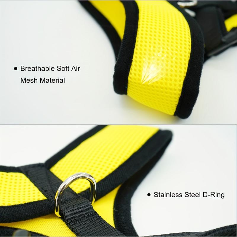 Nylon Mesh Dog Harness for Puppies & Small Dogs, Adjustable Chest Strap