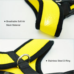 Nylon Mesh Dog Harness for Puppies & Small Dogs, Adjustable Chest Strap