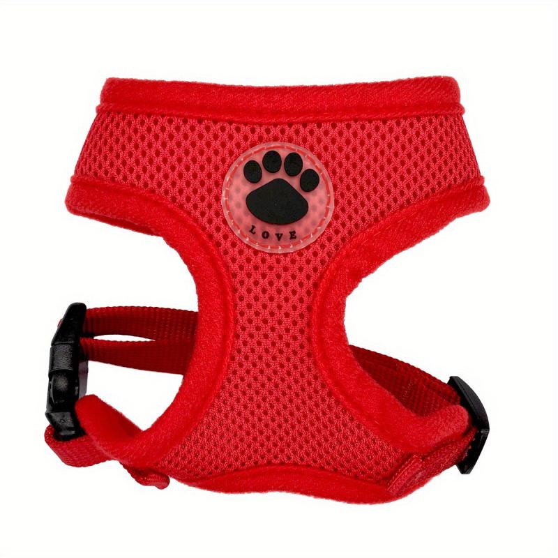 Nylon Mesh Dog Harness for Puppies & Small Dogs, Adjustable Chest Strap