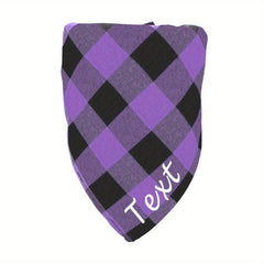 Custom Plaid Dog Bandana - Personalize Your Pup's Look