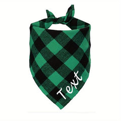 Custom Plaid Dog Bandana - Personalize Your Pup's Look