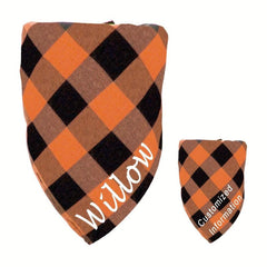 Custom Plaid Dog Bandana - Personalize Your Pup's Look