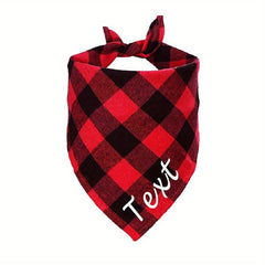 Custom Plaid Dog Bandana - Personalize Your Pup's Look