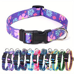 Adjustable Printed Dog Collar for Small Medium Large Dogs