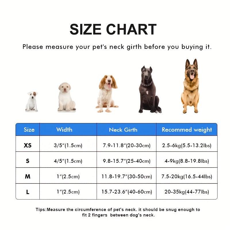 Adjustable Printed Dog Collar for Small Medium Large Dogs