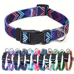 Adjustable Printed Dog Collar for Small Medium Large Dogs