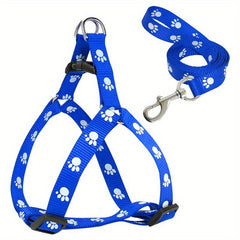 Adjustable Nylon Dog Harness and Leash Set for Small and Medium Dogs