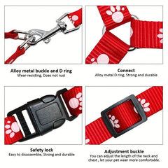 Adjustable Nylon Dog Harness and Leash Set for Small and Medium Dogs