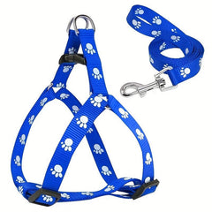 Adjustable Nylon Dog Harness and Leash Set for Small and Medium Dogs
