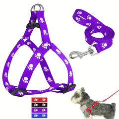Adjustable Nylon Dog Harness and Leash Set for Small and Medium Dogs