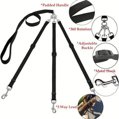 3-in-1 Dog Leash & Seat Belt for Outdoor Activities - No Pulling