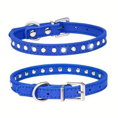 Colorful Bling Puppy Dog Collar with Diamonds