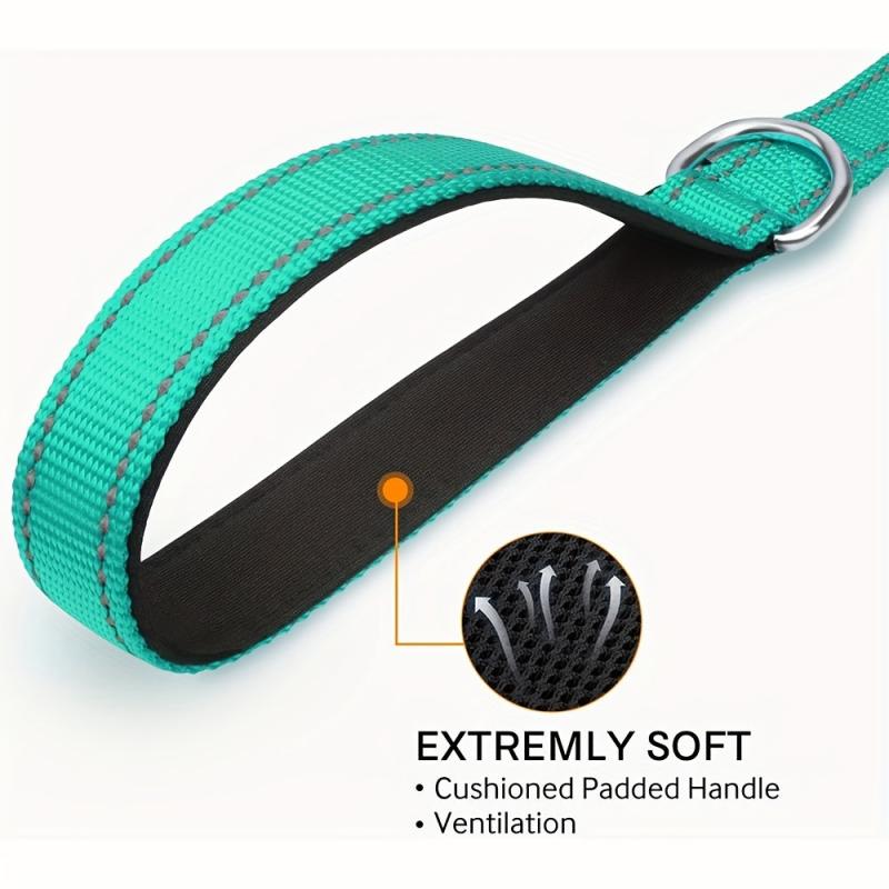 Reflective Dog Leash Neoprene Padded Breathable 2 54 Cm Wide Pet Leash