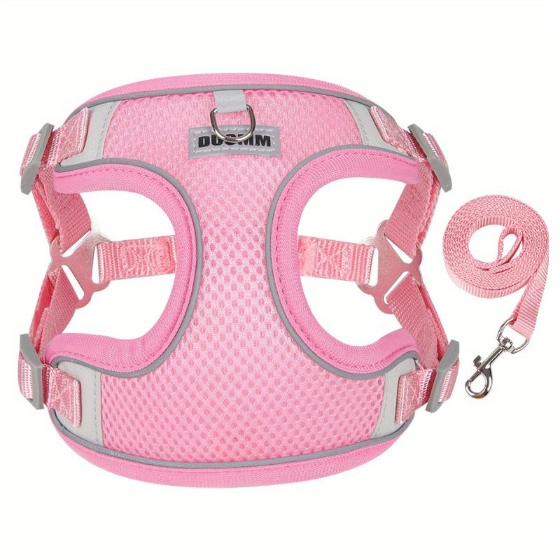 Soft Adjustable Reflective Puppy Harness and Leash Set