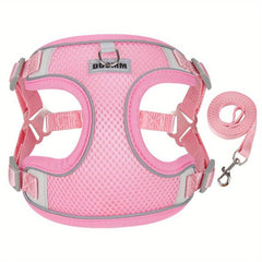 Soft Adjustable Reflective Puppy Harness and Leash Set