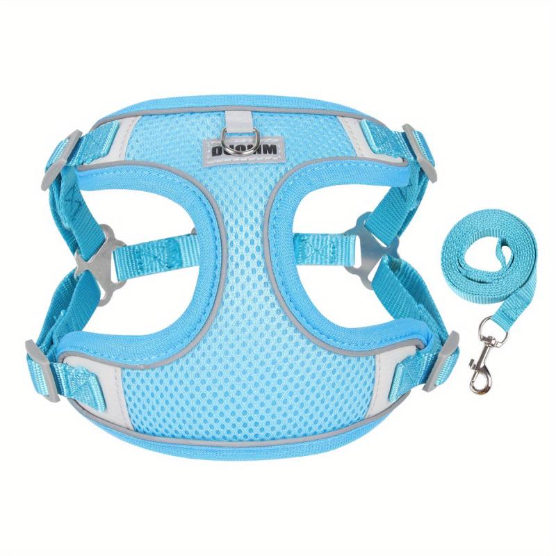 Soft Adjustable Reflective Puppy Harness and Leash Set