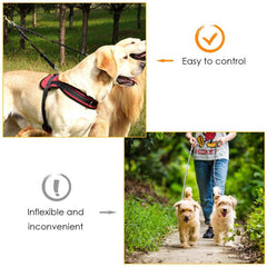 Dual Dog Leash No Tangle 360 Swivel 2 Dogs