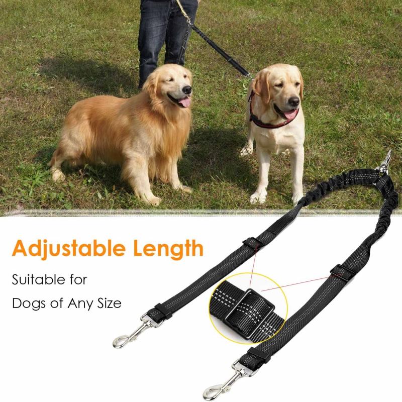Dual Dog Leash No Tangle 360 Swivel 2 Dogs