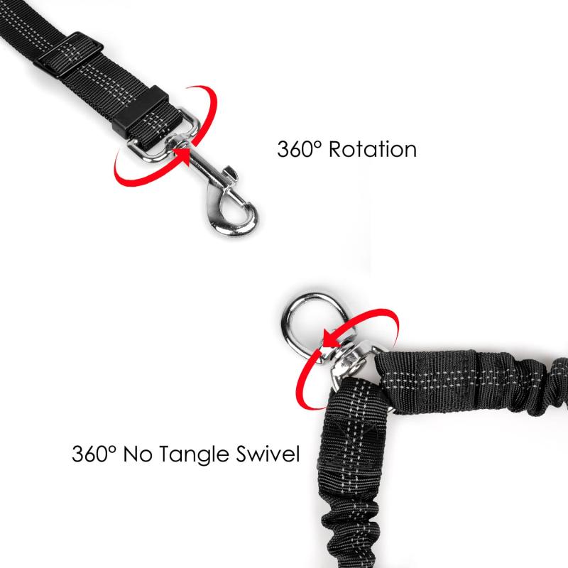 Dual Dog Leash No Tangle 360 Swivel 2 Dogs