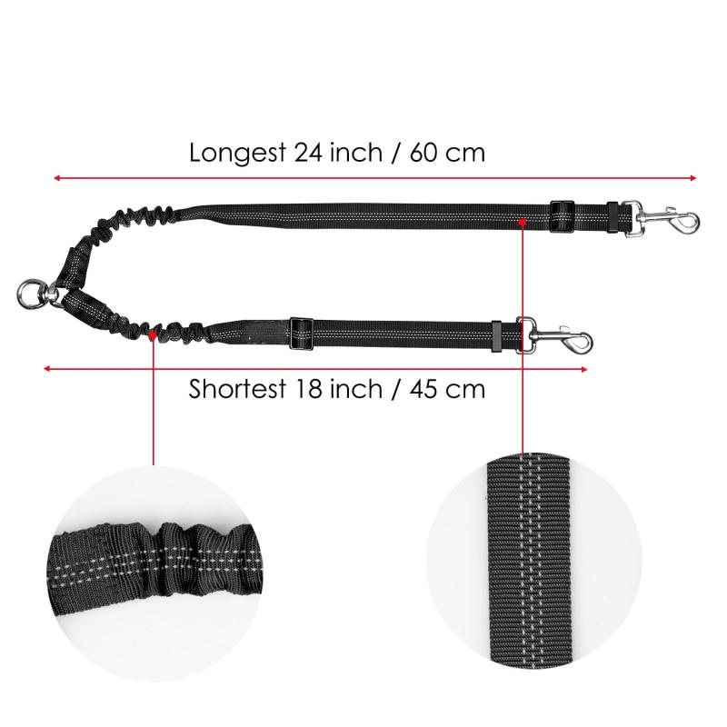 Dual Dog Leash No Tangle 360 Swivel 2 Dogs