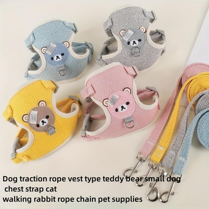 Soft Dog Harness Vest with Leash - Adjustable Dog Walking Harness