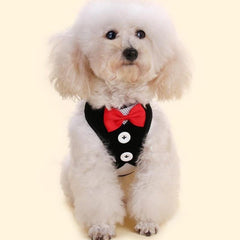 Bowtie Suit for Furry Tuxedo Harness Vest, Leash for Dogs