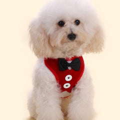 Bowtie Suit for Furry Tuxedo Harness Vest, Leash for Dogs