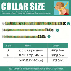 Personalized Engraved Dog Collar Indian Geometric Print Necklace