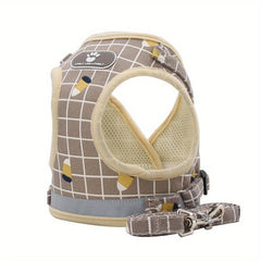 Breathable Mesh Dog Vest Harness And Leash Set Reflective Dog Chest Strap