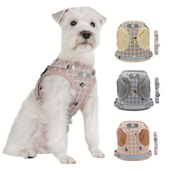 Breathable Mesh Dog Vest Harness And Leash Set Reflective Dog Chest Strap