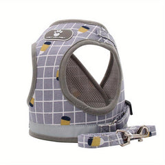 Breathable Mesh Dog Vest Harness And Leash Set Reflective Dog Chest Strap