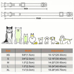 Reflective Personalized Dog Collar with Engraved Name Plate