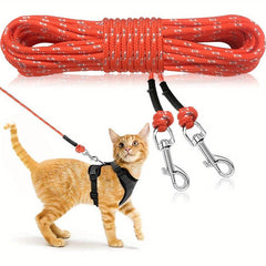 Extra Long Thin Cat Leash for Garden Adventures
