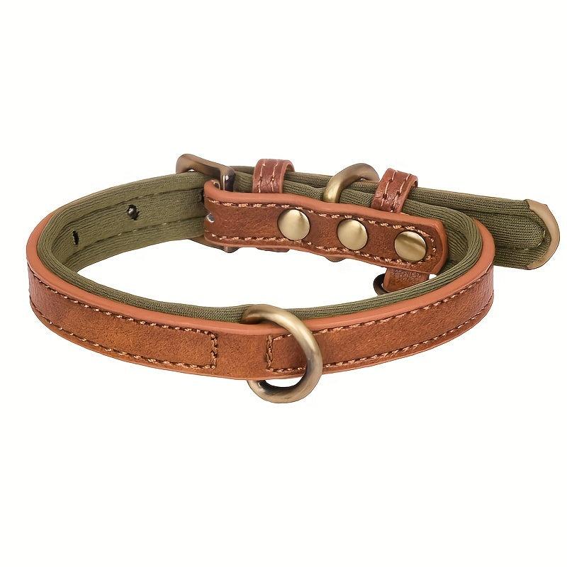Soft Leather Dog Collar For Small, Medium, and Large Dogs