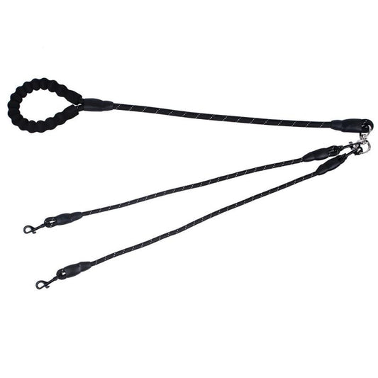 Pet Way Leash for Walking Multiple Dogs Elastic Straps Tangle Comfortable Handle