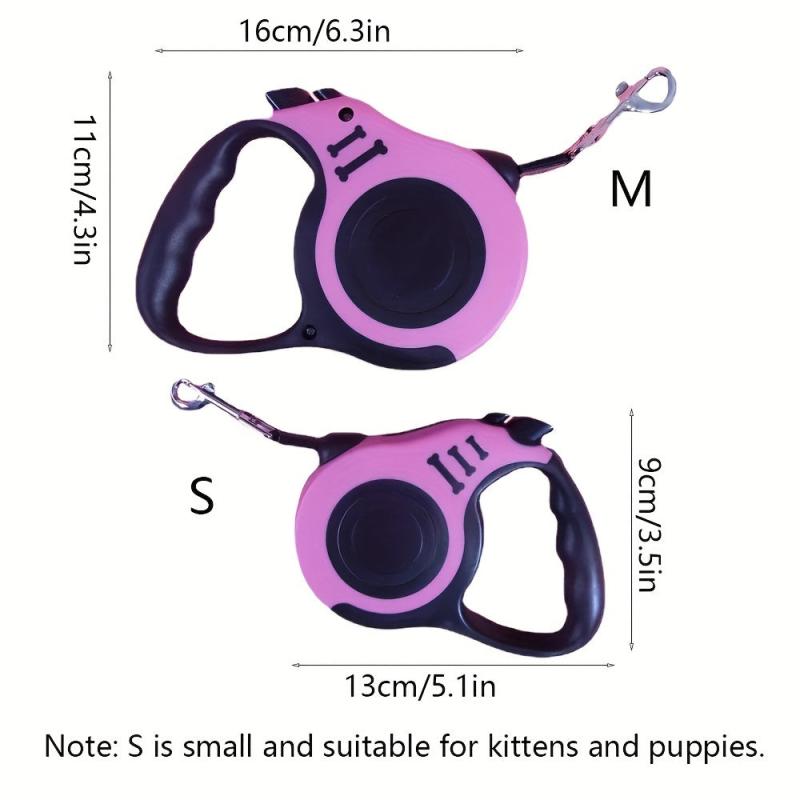 Double Switch Retractable Pet Leash for Dogs