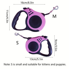 Double Switch Retractable Pet Leash for Dogs