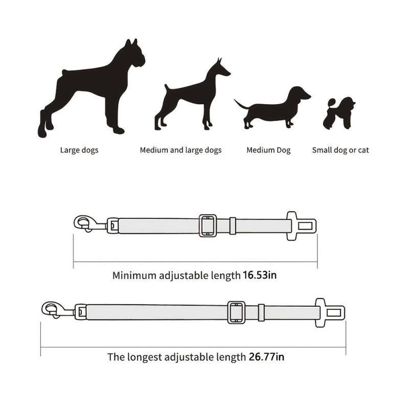Adjustable Pet Seat Belt For Car Keep Your Dog Or Cat Safe And Secure