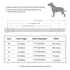 Personalized Leather ID Dog Collar Engraved Nameplate for Dogs