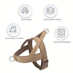 No Pull Dog Harness Adjustable Reflective Breathable Outdoor Vest