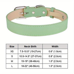 Dog Soft Leather Collar for Small Medium Large Dogs