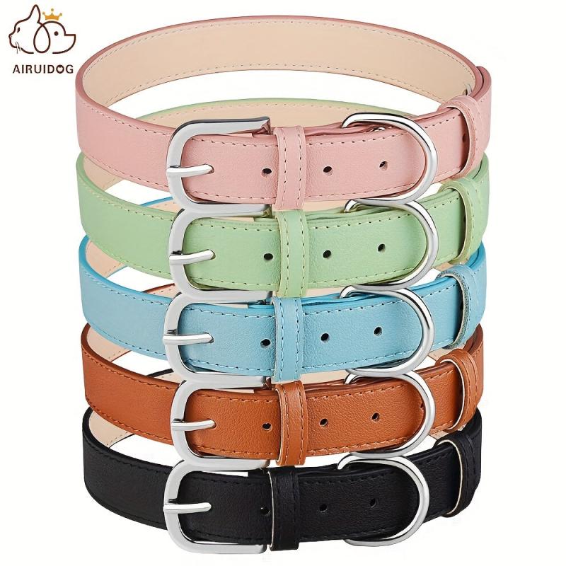 Dog Soft Leather Collar for Small Medium Large Dogs