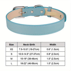 Dog Soft Leather Collar for Small Medium Large Dogs