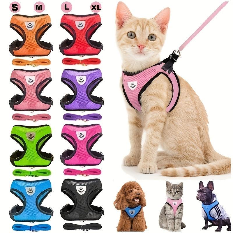 Adjustable Dog Harness Vest with Mesh Chest Strap for Small and Medium Dogs